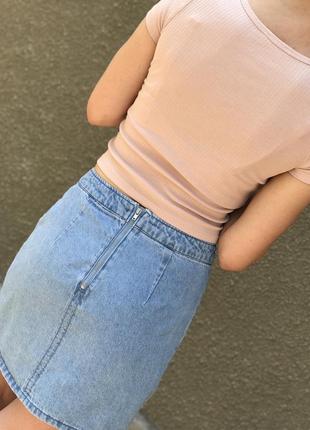 Джинсовая юбка юбка мини4 фото