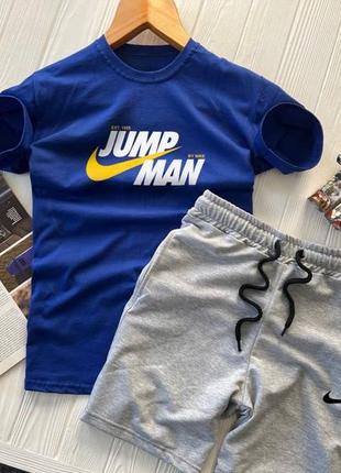 Топ качество! спортивный комплект шорты и футболка костюм с принтом в стиле jump man nike найк