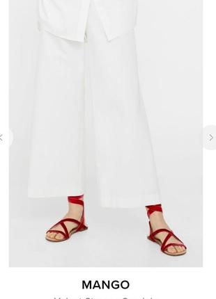 Оксамитові босоніжки з довгими зав'язками розмір 39