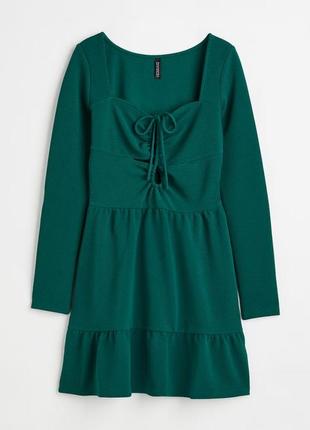 Смарагдова сукня міні h&m / изумрудное платье мини5 фото