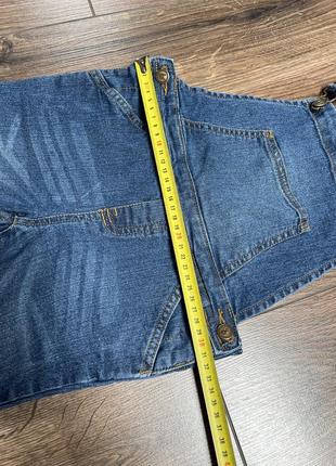 Джинсові штани комбінезон джинсовий напівкомібнезон для дівчинки 110см джинсові штани 5р комбінезон джинсовий5 фото