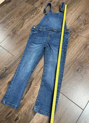 Джинсовые брюки комбинезон джинсовый полукомбинезон для девочки 110см джинсовые брюки 5р комбинезон джинсовый6 фото