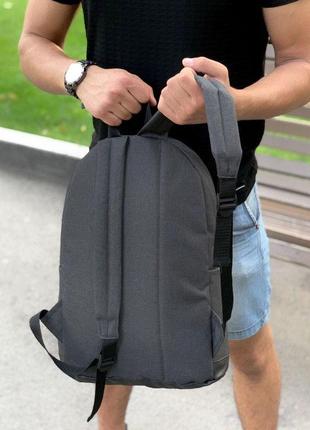 Рюкзак кольору темний меланж з дном зі шкірозамінника с лого nike2 фото