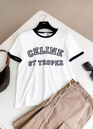 Футболка celine st tropez селен