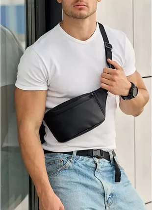 Чоловіча сумка бананка sambag tirso mso чорна