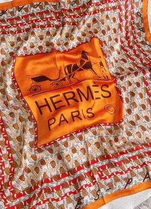 Шелковые платочки платок шаль в стиле hermes 70*703 фото