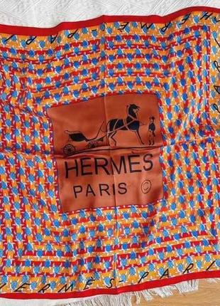 Шовкові хусточки платок шаль в стилі hermes 70*704 фото