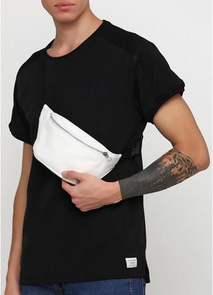 Мужская сумка бананка sambag tirso mso белая