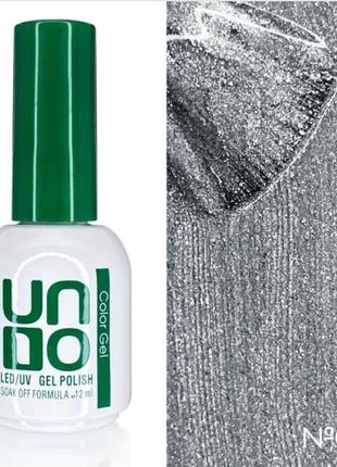 Сріблястий гель лак для нігтів uno №043 12 мл 6370