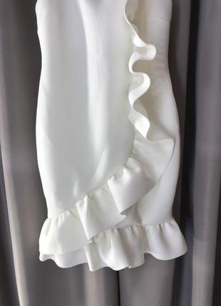 Платье мини на бретельках с оборками asos design scuba3 фото