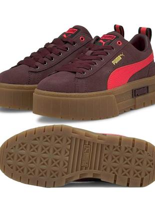 Кроссовки женские puma mayze gum bordo/fudge3 фото