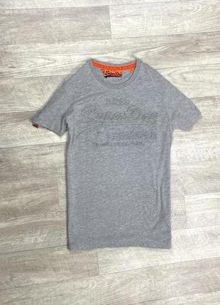 Superdry vintage футболка s размер серая с принтом оригинал2 фото