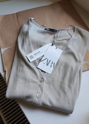 Футболка в рубчик zara s 36