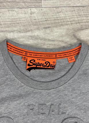 Superdry vintage футболка s размер серая с принтом оригинал3 фото