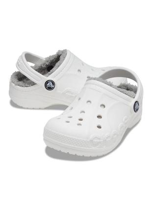 Утеплені сабо з хутром crocs