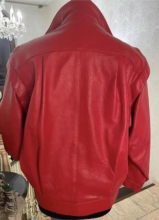 Крутая винтажная кожаная куртка.3 фото