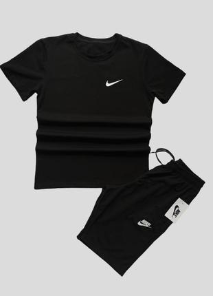 Літній чоловічий комплект nike футболка + шорти / комплекти чоловічі на літо