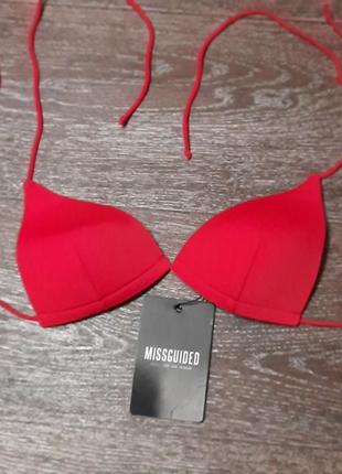 Брендовий новий яскравий верх купальника р.8/ 36 від missguided