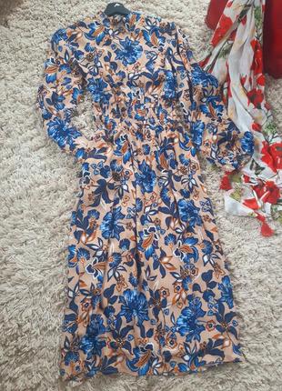 Шикарное длинное платье в цветочный принт, m&amp;s collection,  p. 89 фото