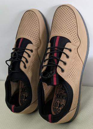 Туфли кроссовки на лето мужские дышащие ботинки светлые2 фото