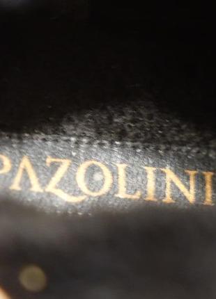 Стильные утепленные черные кожаные полусапожки pazolini италия 37 р.6 фото