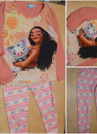 Moana флисовая пижама 6-7 лет флисовая пижама