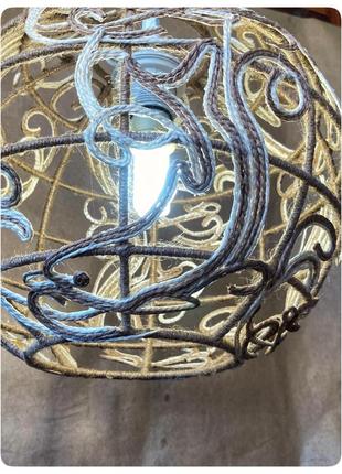 Люстра з джутовою філігранню