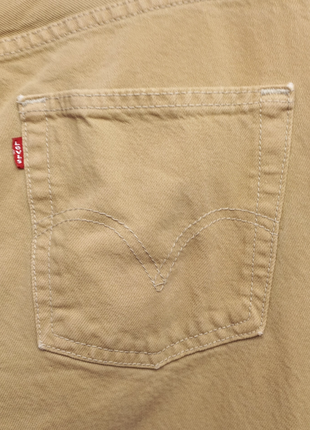 Винтажные бежевые песочные хаки прямые джинсы levis 501 regular straight fit 1997 винтаж 90х lee wrangler 502 511 32x34 w32 l347 фото