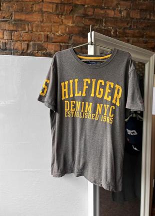 Tommy hilfiger denim nyc men’s big print t-shirt футболка1 фото