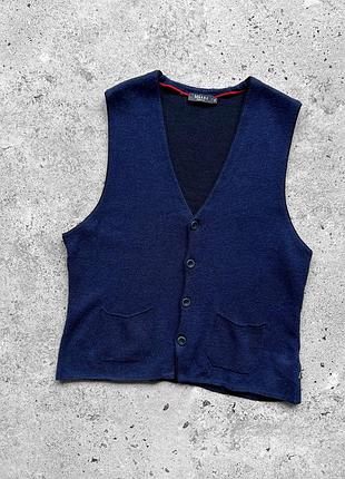 Maerz muenchen premium blue sleevelessьер vest gilet премиальная жилетка