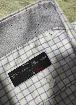 Giovanni rosmini рубашка хлопковая в клетку рубаша3 фото