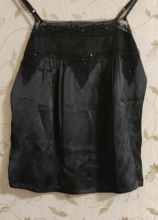 Женская черная майка. h&m, размер 38