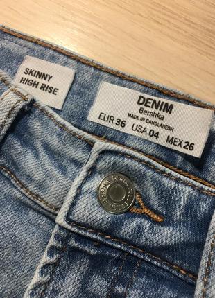 Джинсы bershka skinny high waist jeans w2610 фото