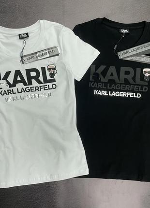 Жіноча футболка в стилі karl lagerfeld😍