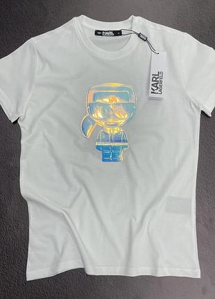 Женская футболка в стиле karl lagerfeld🤍