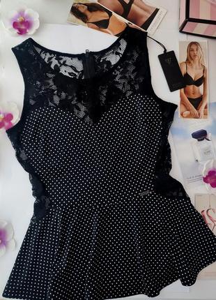 Guess s 36 8 блуза с баской ажурная праздничная