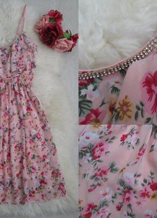 Сукня сарафан з квітковим принтом3 фото