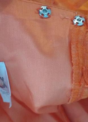 Яркий оранжевый корсет с сеточкой для касплея , вечеринки, костюма7 фото