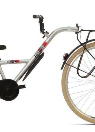 Прицеп для велосипеда bike2go колесо 20", серый (10302)