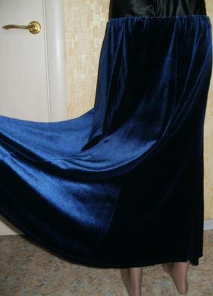 Шикарная бархатная юбка bonmarché, р.50-52/xl-xxl1 фото