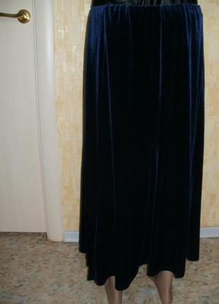 Шикарная бархатная юбка bonmarché, р.50-52/xl-xxl4 фото