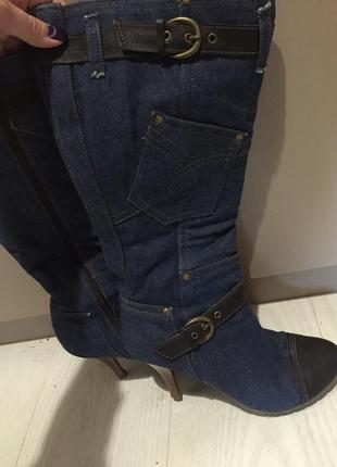 Джинсовые сапожки