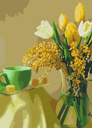 Картина по номерам brushme желтые тюльпаны bs9245 цветы по номерам melmil