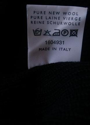 Кардиган шерстяной италия теплый свитер черный на пуговицах5 фото