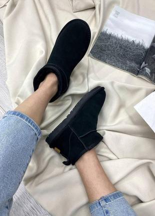 Женские ботинки ugg ultra mini black сапоги, угги зимние