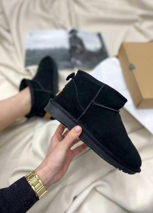 Жіночі черевики ugg ultra mini black чоботи, уги зимові4 фото