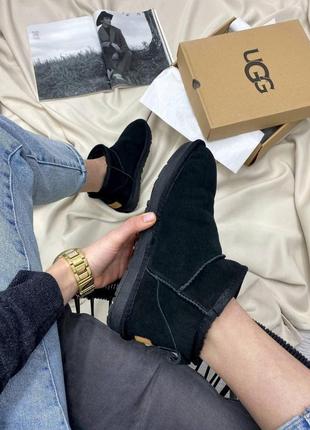 Жіночі черевики ugg ultra mini black чоботи, уги зимові8 фото