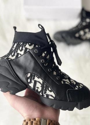 Жіночі кросівки christian dior sneakers high black 36