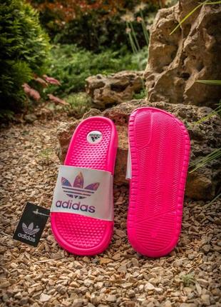 Шлепанцы женские  adidas neon pink1 фото