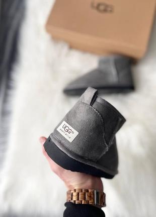 Жіночі черевики ugg ultra mini vegan grey чоботи, уги зимові3 фото